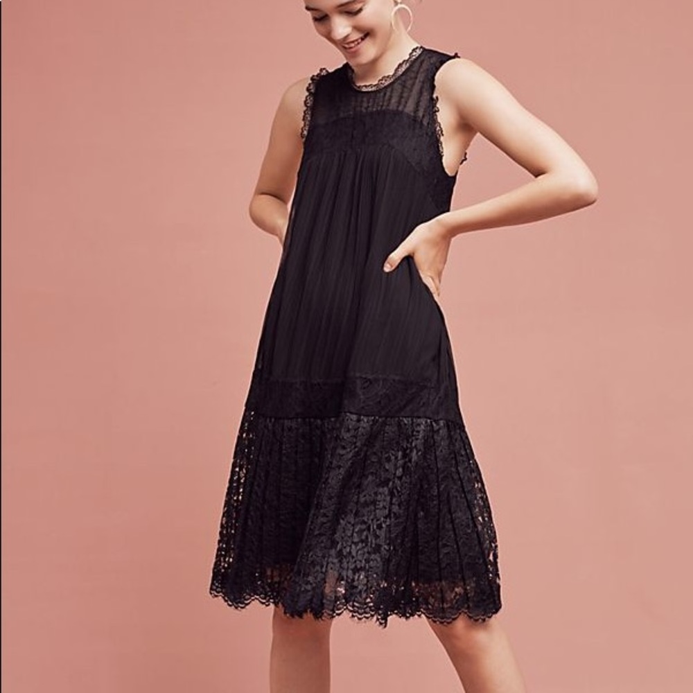 Anthropologie Floreat black dress